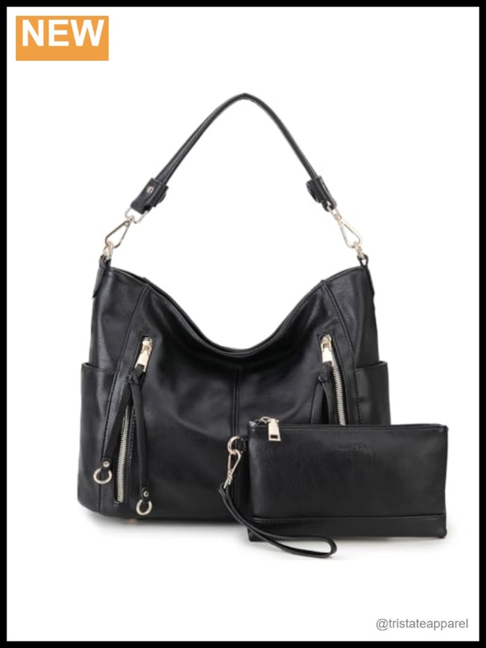 Chase Chic PU Leather Hobo Bag Crossbody Shoulder Bucket Bag